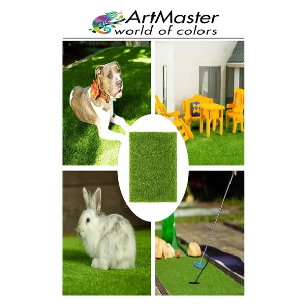 Yapay Çim 20x30 Cm 1 Adet A4 Boyutunda Dekoratif Maket Çim Yapay Çim Halı Teraryum Suni Çim Süsleme - Görsel 4