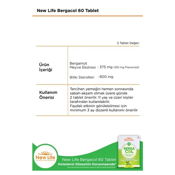 New Life Bergacol 60 Tablet - Görsel 2