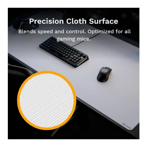Glorious XXL Kaymaz Taban Dikişli Gaming Mousepad 18x36'' - Beyaz - Görsel 5