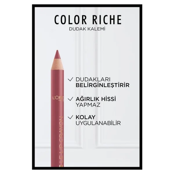 L'oreal Paris Color Riche 302 Bois De Rose Dudak Kalemi - Görsel 5