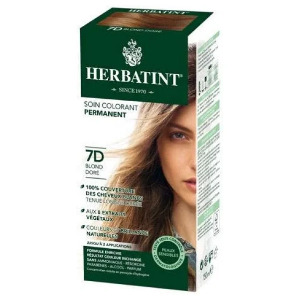 Herbatint Bitkisel Özlü Kalıcı Saç Boyası Altın Kumral (Blond Dore 7d) 170 Ml - Görsel 3