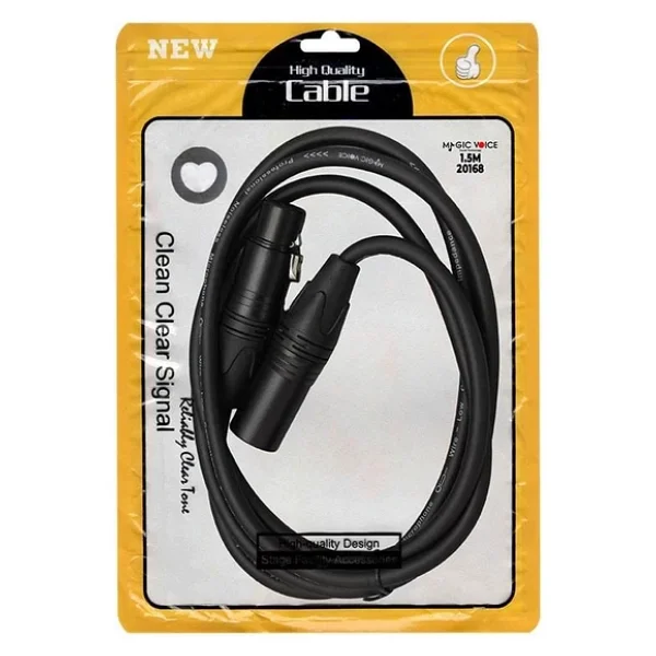 Magicvoice Ld381 1.5 Metre Canon Xlr Dişi - Canon Xlr Erkek Stereo Plastik Jak Mikrofon Ses Kablosu - Görsel 4