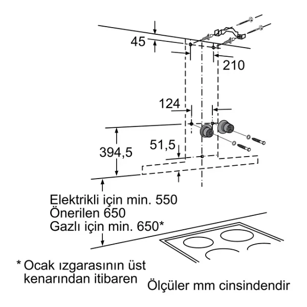 Profilo Dvb6r451 Siyah Duvar Tipi Davlumbaz - Görsel 7