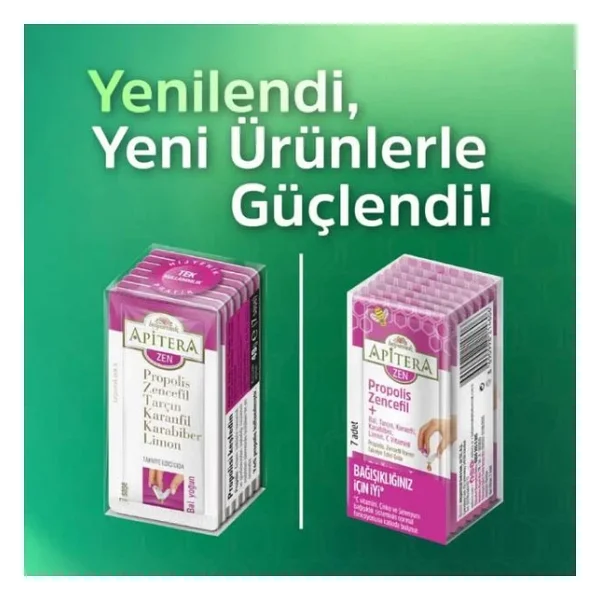Balparmak Apitera Zen 7 Saşe X 7 G ( Propolis, Zencefil + Bal, Tarçın, Karanfil, Karabiber, Limon, C Vitamini ) - Görsel 2