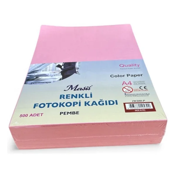 Masis A4 80 Gr 500 Yaprak Pembe Renkli Fotokopi Kağıdı - Görsel 6