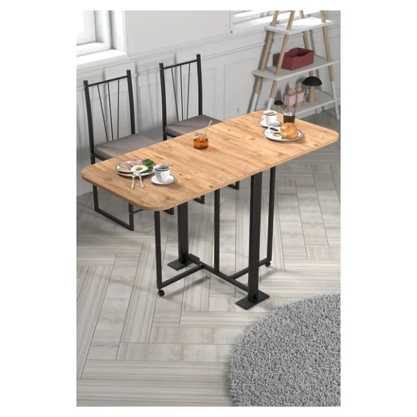 Retodesign Efes Çam Katlanır Masa. Mutfak Masası, Yemek Masası, - Görsel 5