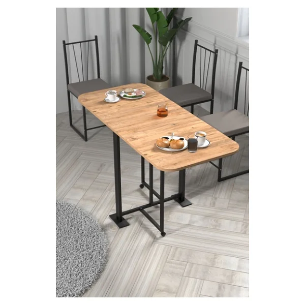 Retodesign Efes Çam Katlanır Masa. Mutfak Masası, Yemek Masası, - Görsel 3