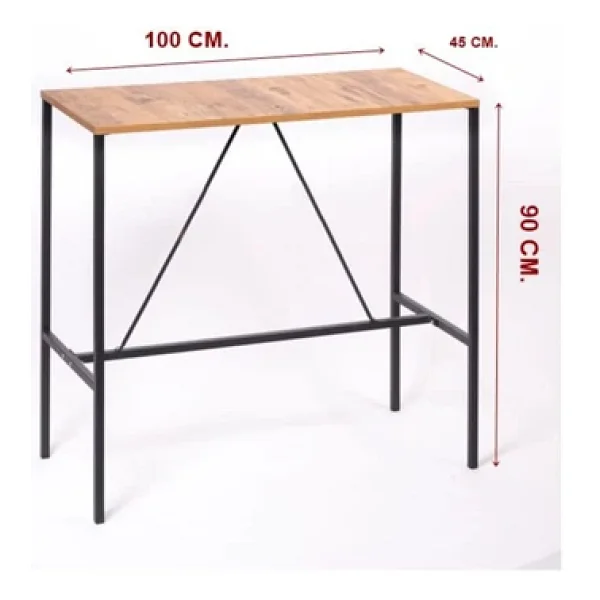 Retodesign Retodesing Bar Masası 100/45 Yemek Masası - Görsel 5