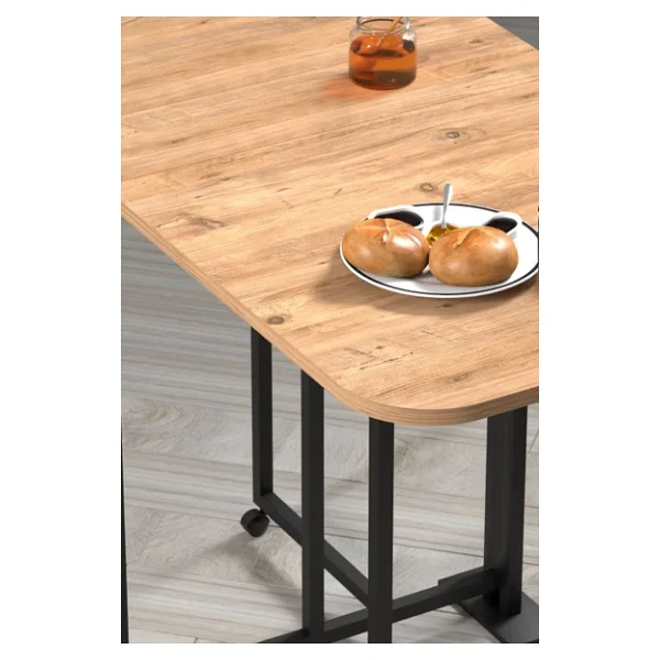 Retodesign Efes Çam Katlanır Masa. Mutfak Masası, Yemek Masası, - Görsel 7