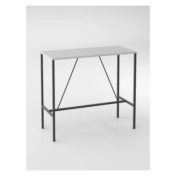 Retodesign Beyaz Bar Mutfak Masası / Yemek Masası 1058b - Görsel 6