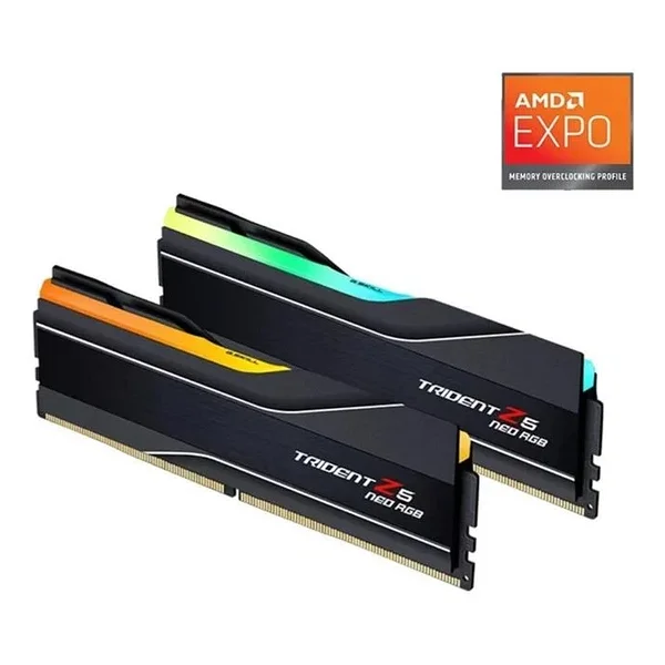G.Skill Trident Z5 Neo RGB 96 GB (2x48) 6000 MHz Cl26 F5-6000j2636h48gx2-Tz5nr DDR5 RAM - Görsel 6