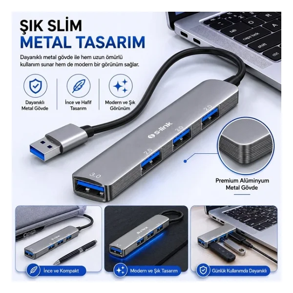 S-Link Sw-U333 4 Port USB Çoğaltıcı - Görsel 8