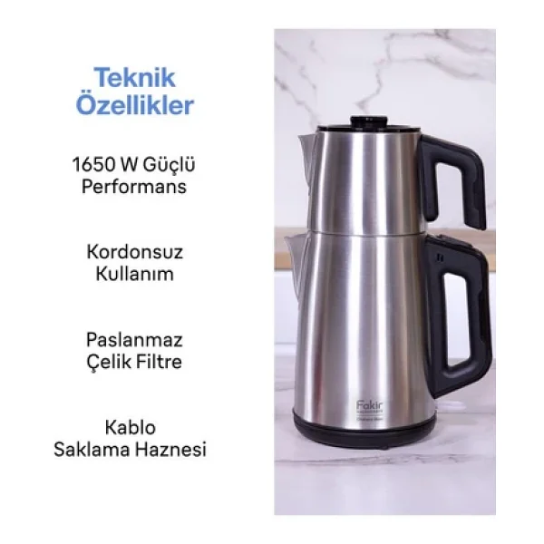 Fakir Chailand Maxi XXL 1650 W Çelik Çay Makinesi - Görsel 6