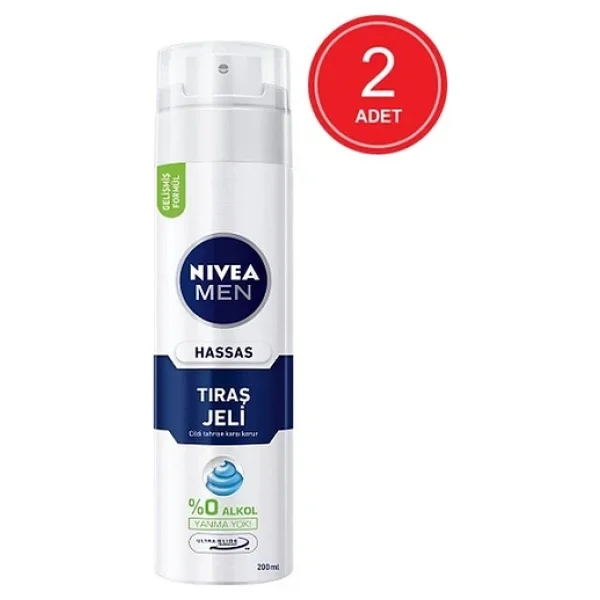 Nivea Men Hassas 200 ml 2 Adet Tıraş Jeli