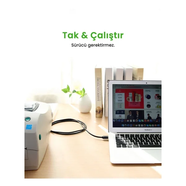 Ugreen 10372 2 M USB 3.0 Yazıcı Kablosu - Görsel 5