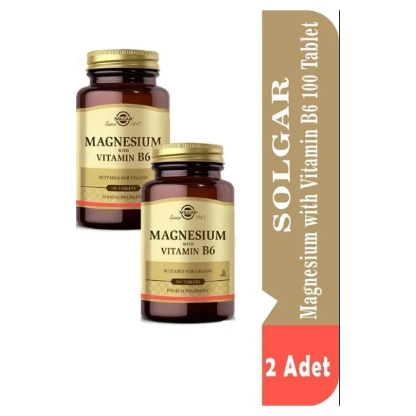 Solgar Magnesium With Vitamin B6 100 Tablet 2'li - Görsel 6