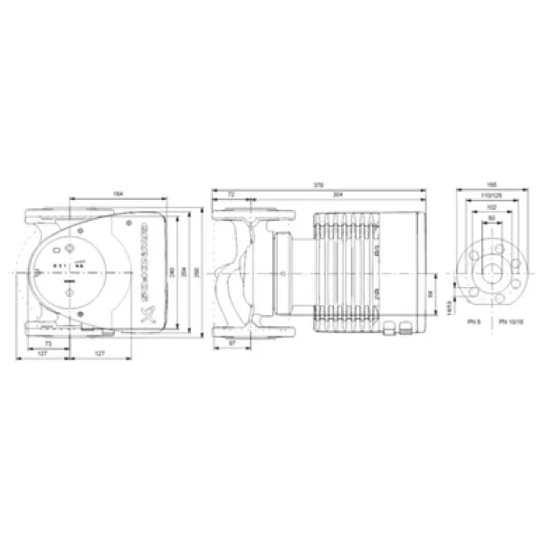 Grundfos Magna1 50-120 F 280 1x230v Pn6/10 - Görsel 5