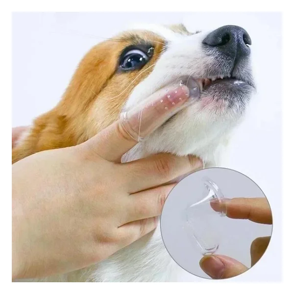3b Trend Evcil Hayvan Kedi Köpek Parmağa Takılan Diş Kaşıma Fırçası - Görsel 3