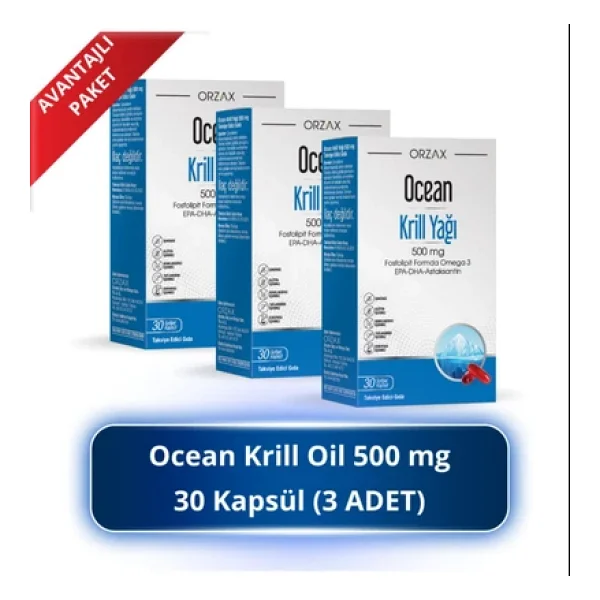 Ocean Krill Oil 500 mg 30 Kapsül 3'lü - Görsel 5