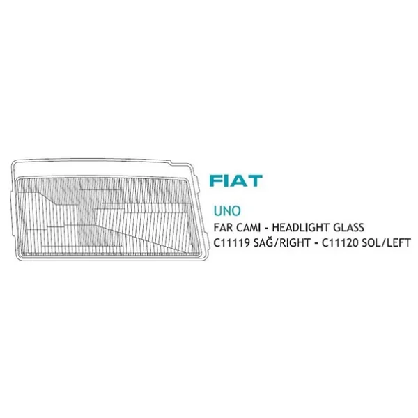 Far Camı Fıat Uno Sağ 1989-1993