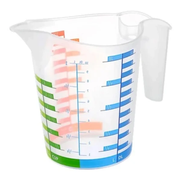 Ollevra 500 Ml Renkli Dereceli Sert Plastik Mutfak Ölçü Kabı - Görsel 4