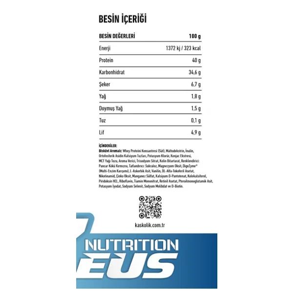 Zeus Nutrition Protein Meal 400 Gr Öğün Tozu - Görsel 2