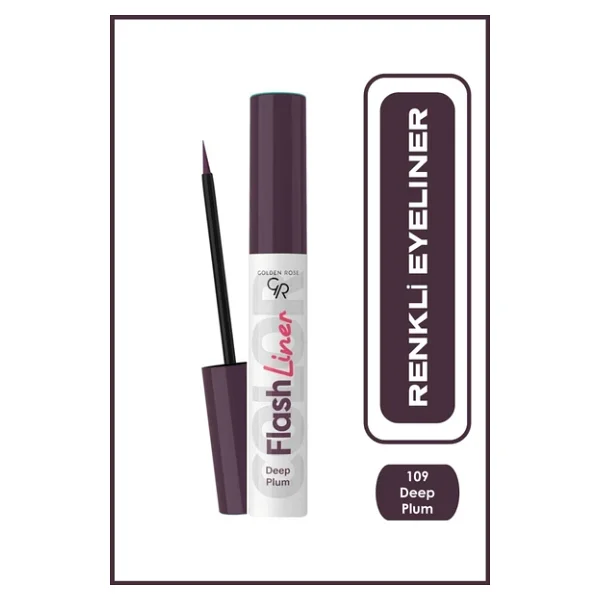 Golden Rose Flash Liner 109 Deep Plum Eyeliner - Görsel 6