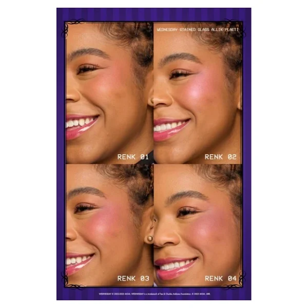 NYX Professional Makeup Wednesday Özel Koleksiyonu 4'lü Allık Paleti - Görsel 3