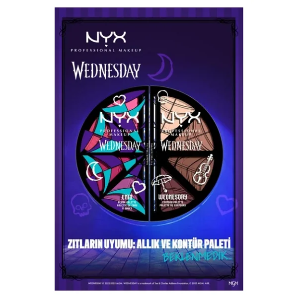 NYX Professional Makeup Wednesday Özel Koleksiyonu 4'lü Allık Paleti - Görsel 7