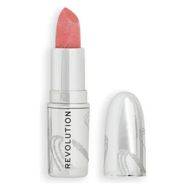 Revolution Metallic Muse Glitter Baby Pink Stick Ruj - Görsel 4