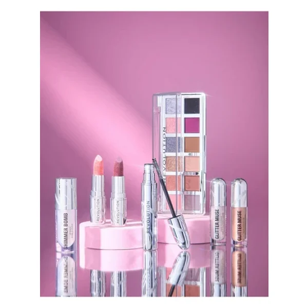 Revolution Metallic Muse Glitter Iced Berry Stick Ruj - Görsel 8