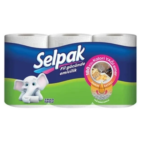 Selpak Extra Yağ Emici 3'lü Kağıt Havlu - Görsel 3