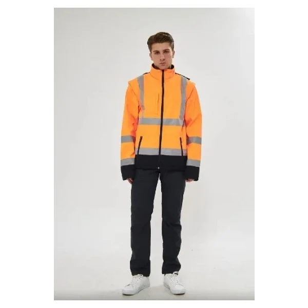 Orange Safety Turuncu Softshell Mont Reflektörlü - Görsel 3