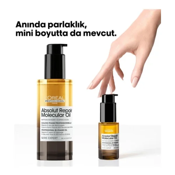 L'oreal Paris Professionnel Serie Expert Absolut Repair Molecular Oil 90 Ml Saç Bakım Yağı - Görsel 9