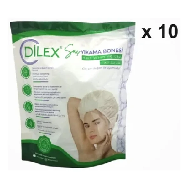 Dilex Hasta Saç Yıkama Bonesi - 10 Adet - Görsel 2
