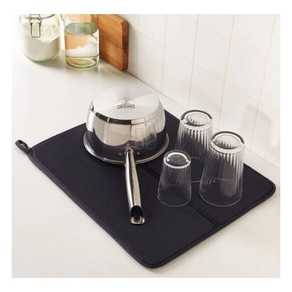 Ikea Tezgah Üzeri Bulaşık Kurutma Örtüsü Koyu Gri, 44x36 Cm - Görsel 2