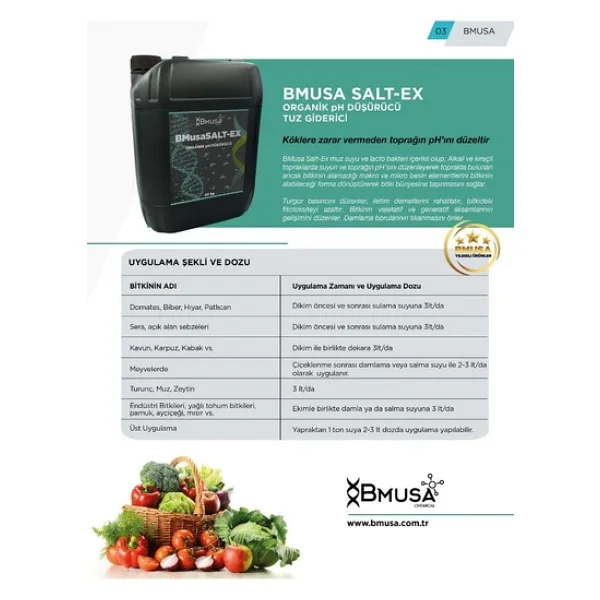 Bmusa Salt-Ex Organik Ph Düşürücü 5lt. - Görsel 7