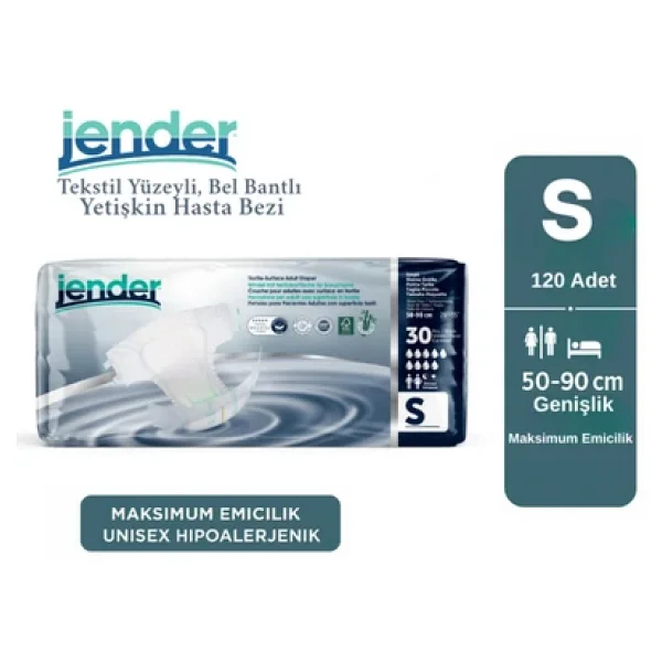 Jender Belbantlı Küçük Boy S 30'lu 4 Adet Hasta Bezi - Görsel 6