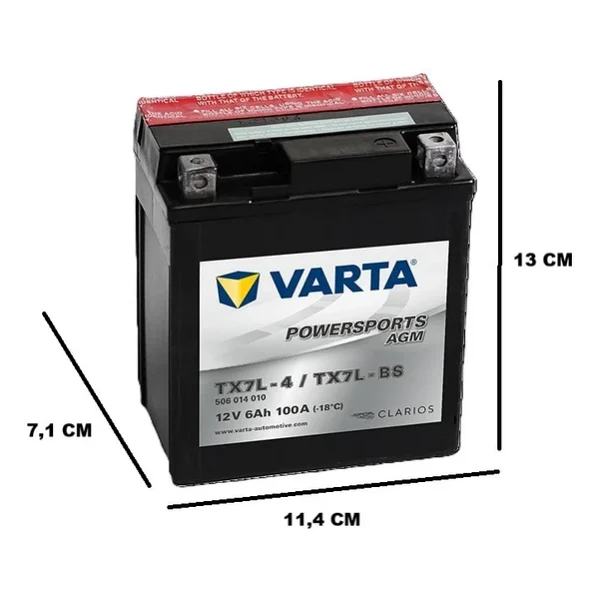 Varta Powersports Agm Ytx7l-Bs 12 V 6 Ah Motosiklet Aküsü - Görsel 4