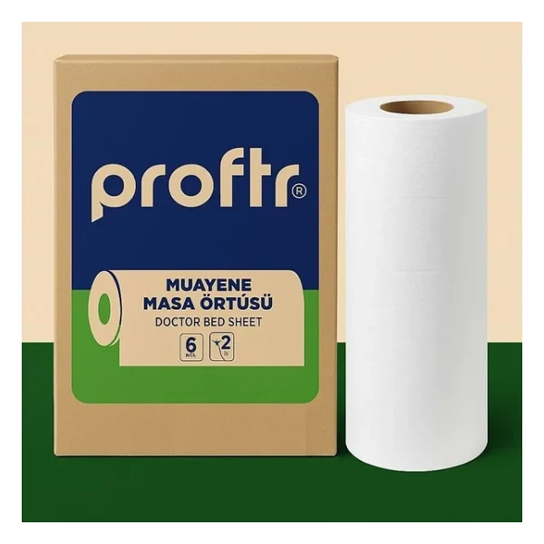 Proftr Muayene Sedye Masa Örtüsü Çift Katlı 50x25cm 50 Metre 24 Lü Set (4klx6) - Görsel 6