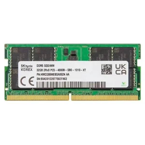 Sk Hynix 32gb DDR5 4800mhz Cl40 Sodımm Notebook RAM Hmcg88mebsa092n - Görsel 2