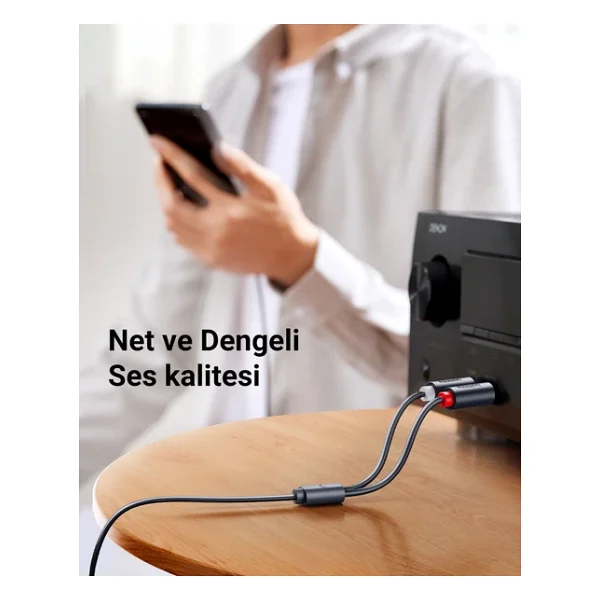 Ugreen 3.5 Mm Jack Girişi Aux To 2 Rca Ses Aktarma Kablosu 1 Metre, 10588 - Görsel 2
