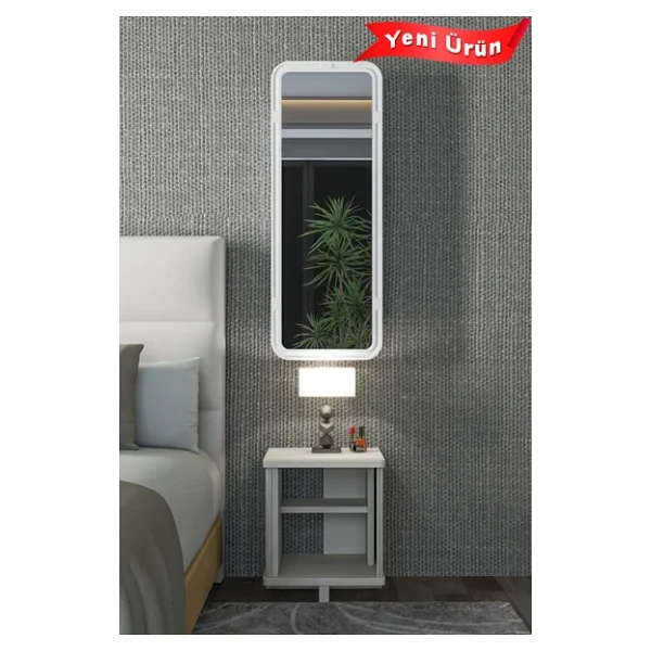 Platinreyon Çok Amaçlı Aynalı Takı Dolabı Mdf Kapak - Görsel 3