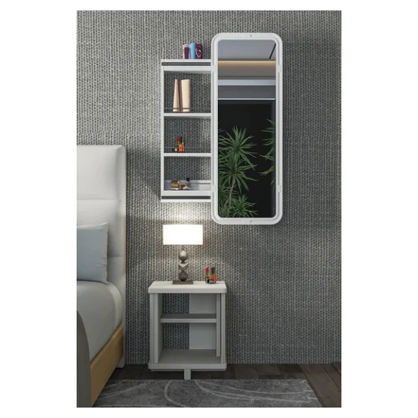 Platinreyon Çok Amaçlı Aynalı Takı Dolabı Mdf Kapak - Görsel 4
