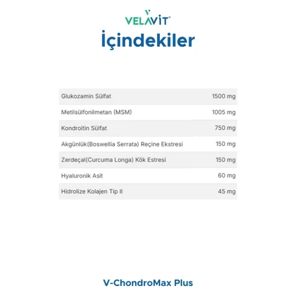 Velavit V-Chondromax Plus 90 Tablet - Görsel 5