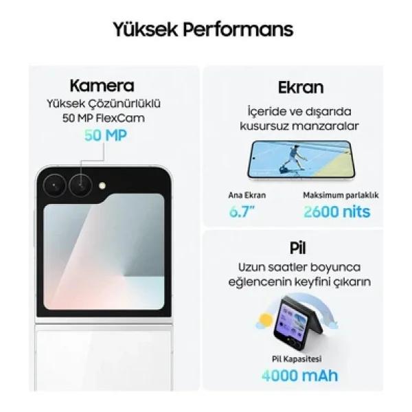 Samsung Galaxy Z Flip 7 Fe 256 GB Siyah - Görsel 8