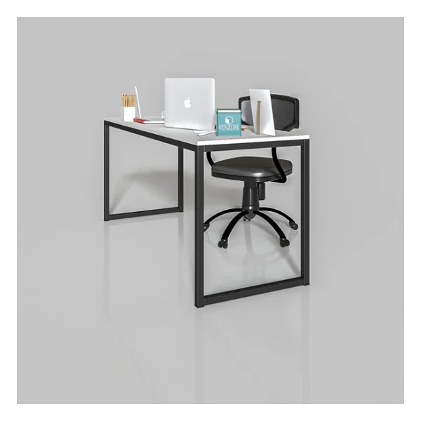 Kenzlife Ofis Bilgisayar Çalışma Masası Ayvalık130 Byzsyh 75x130x60 Metal Ayaklı Masa - Görsel 4