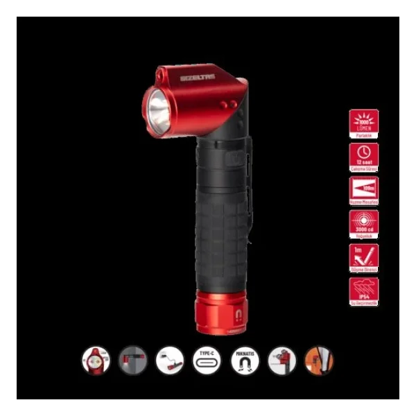 İzeltaş Izeltaş 1000 Lm Pro LED El Feneri 14000 005345 - Görsel 6