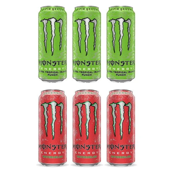 Monster Energy Enerji İçeceği 500 Ml Tropical Ve Watermelon 6 Lı Karma Set - Görsel 6