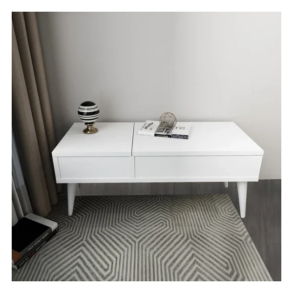 Arnetti Riva Aynalı Makyaj Masası Makyaj Organizer, Beyaz - Riva - Görsel 6